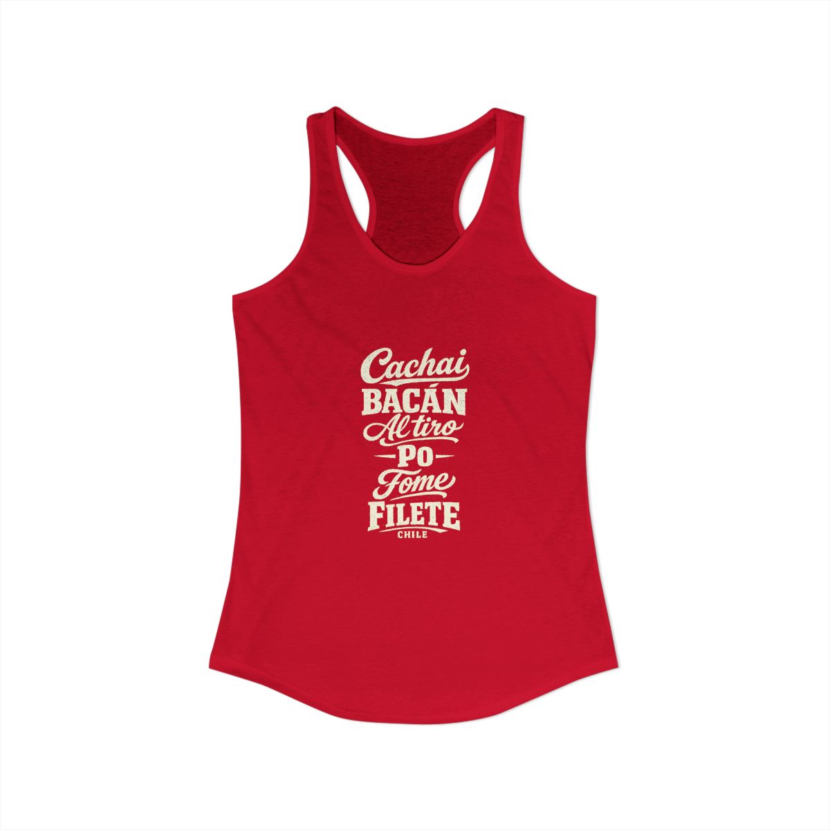 Chile local slang women's tank top — typographic sayings design | Nameshi Destinations (view 17)