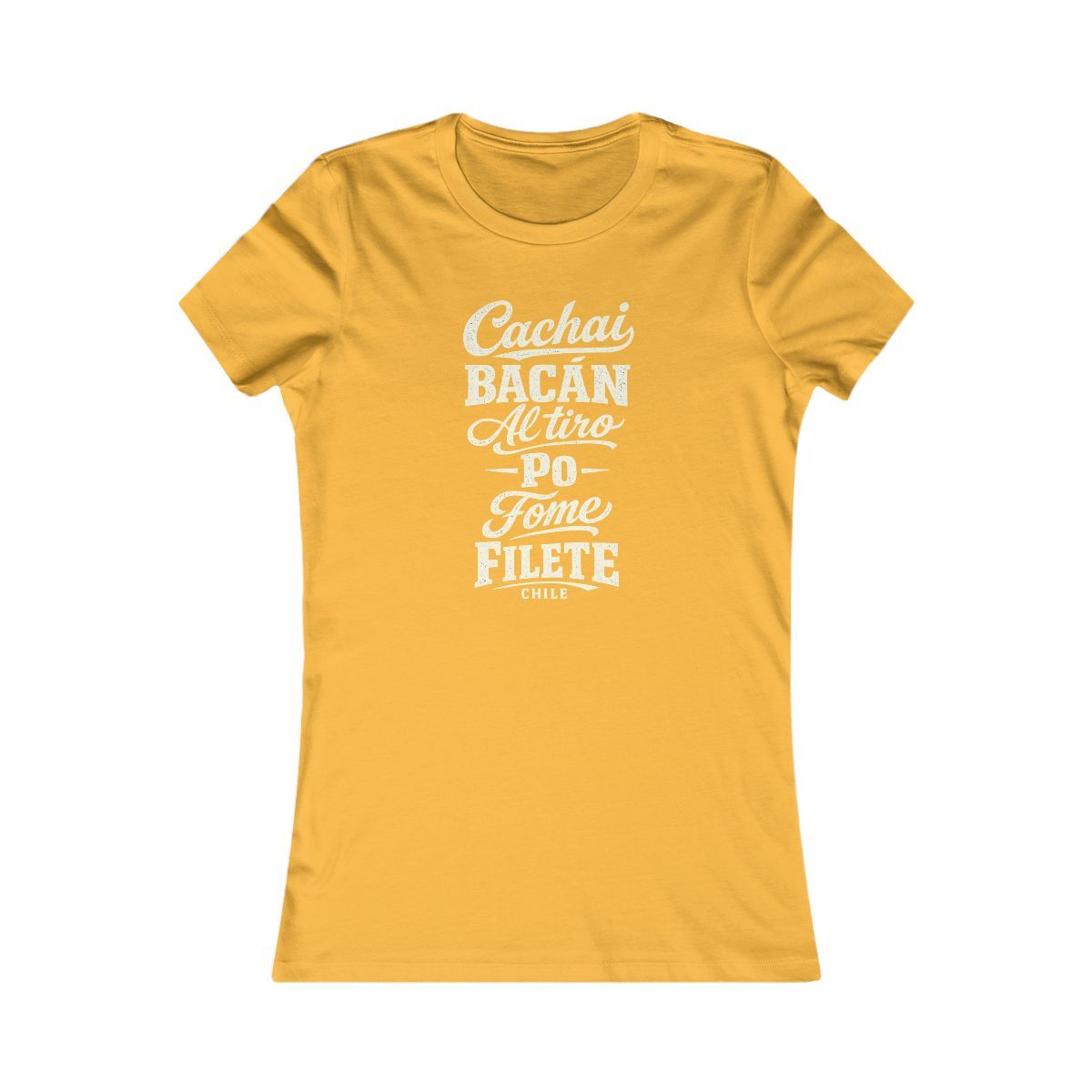 Chile local slang women's tee — typographic sayings design | Nameshi Destinations (view 8)