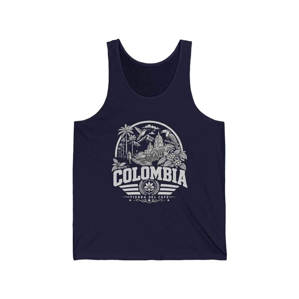 Colombia Men's Tank Top — Navy (front)