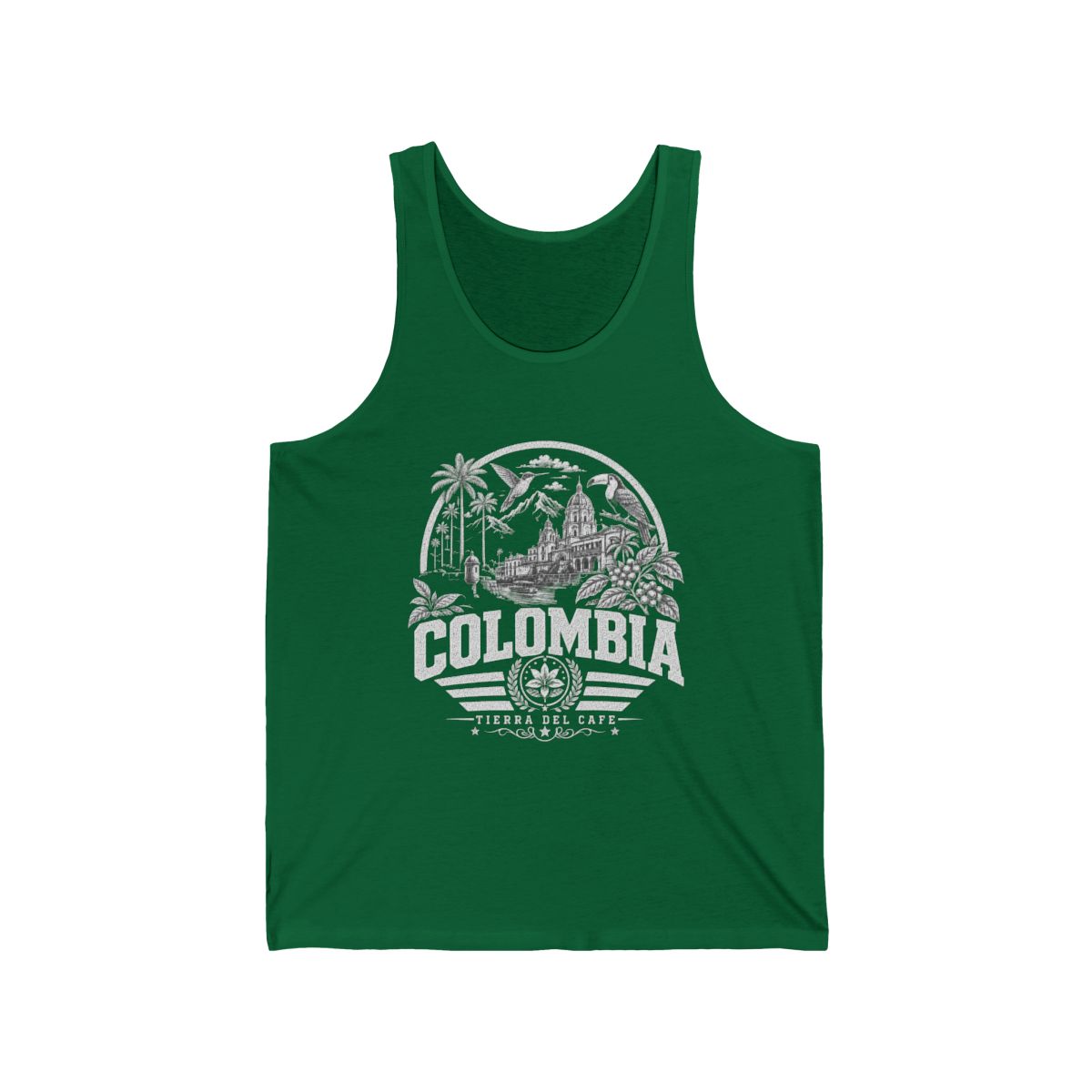 Colombia Men's Tank Top — Kelly (front)