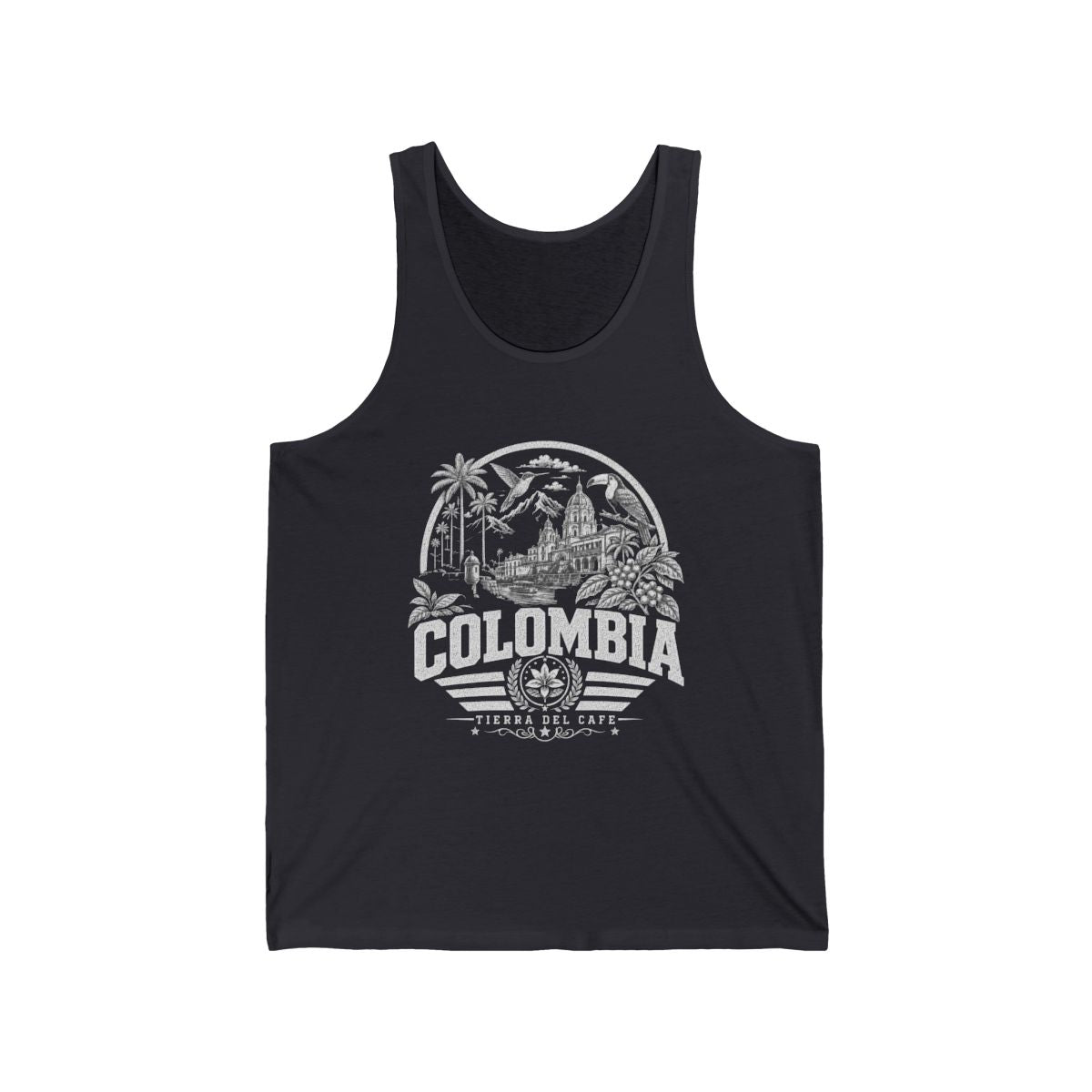 Colombia Men's Tank Top — Dark Grey (front)