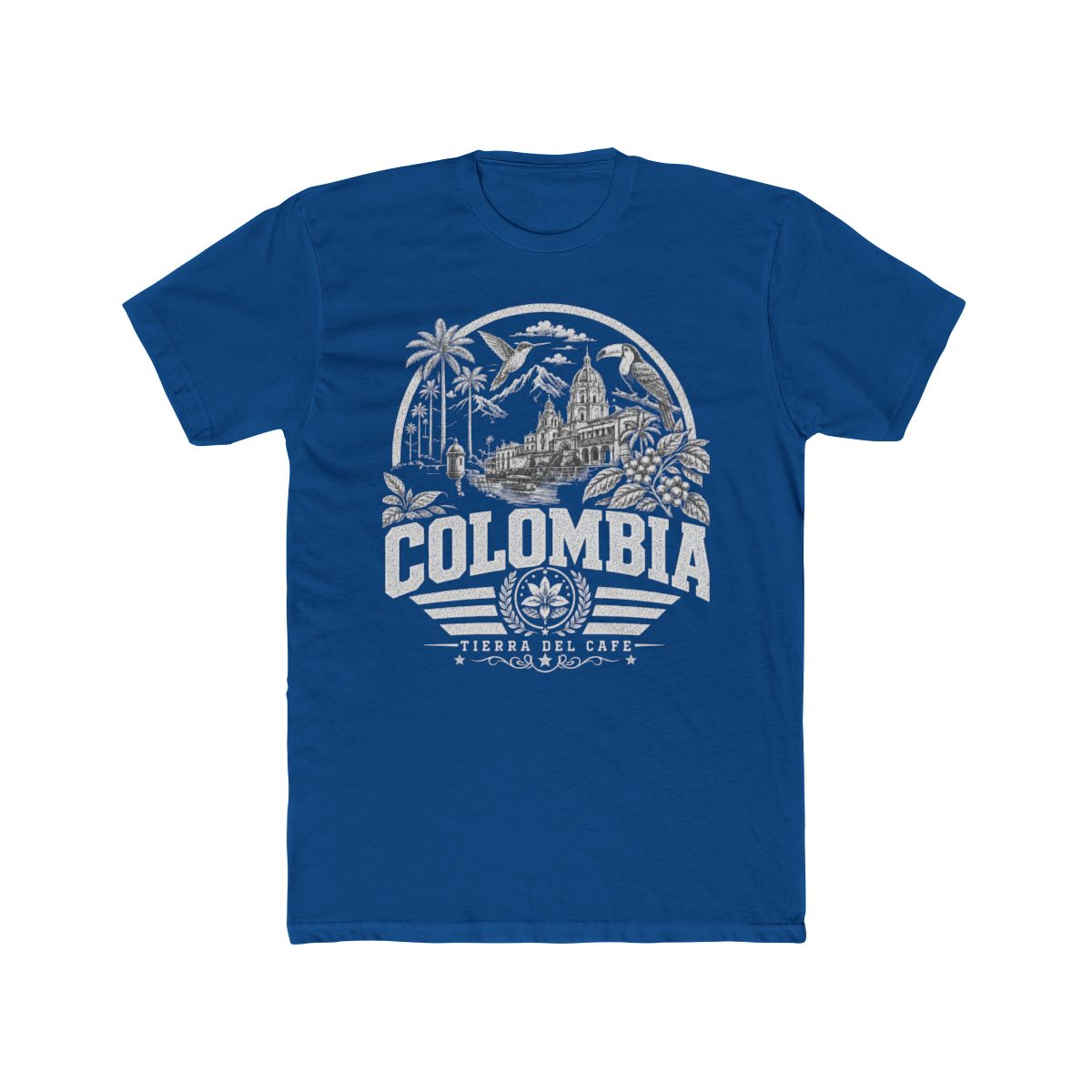Colombia Men's Tee — Solid Cool Blue