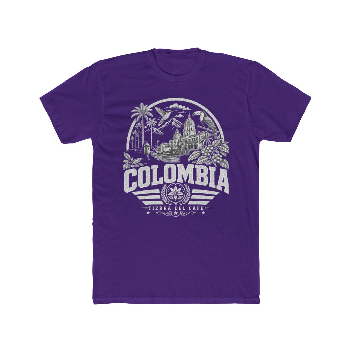 Colombia Men's Tee — Solid Purple Rush