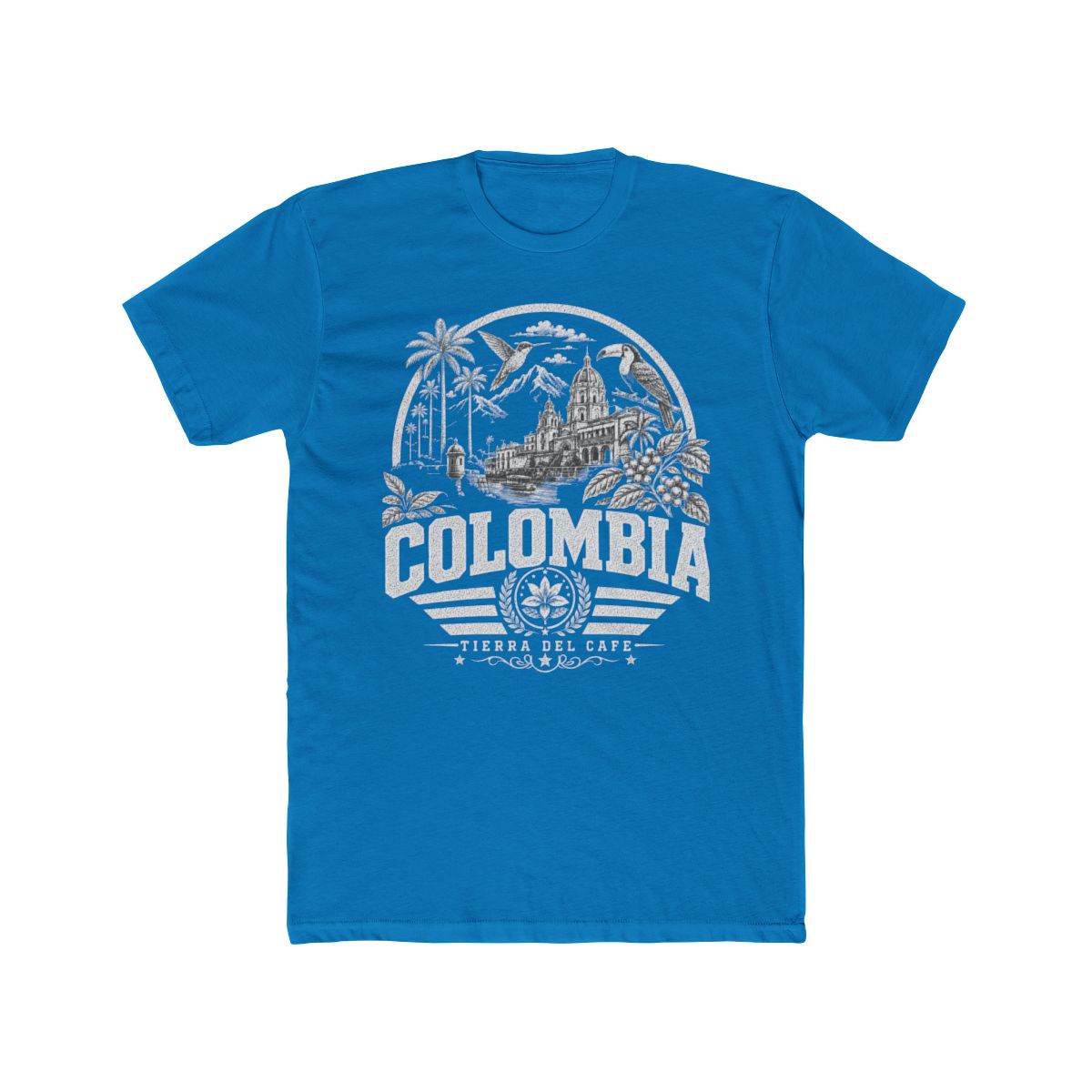Colombia Men's Tee — Solid Turquoise