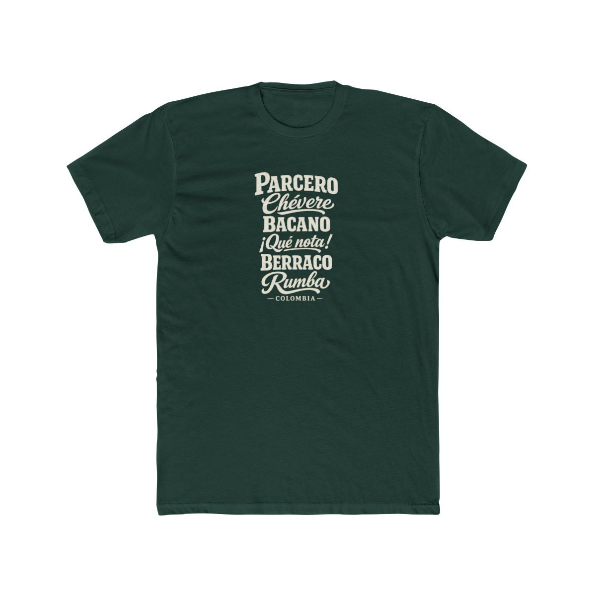 Colombia local slang men's tee — typographic sayings design | Nameshi Destinations (view 7)