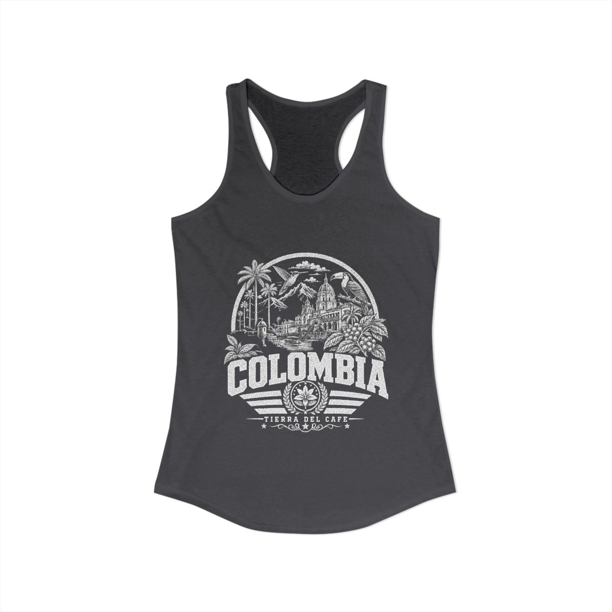Colombia Women's Tank Top — Solid Dark Gray (front)