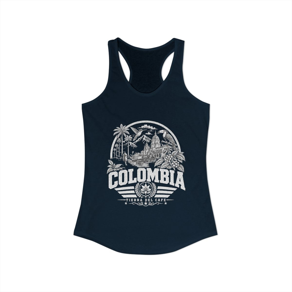 Colombia Women's Tank Top — Solid Midnight Navy (front)
