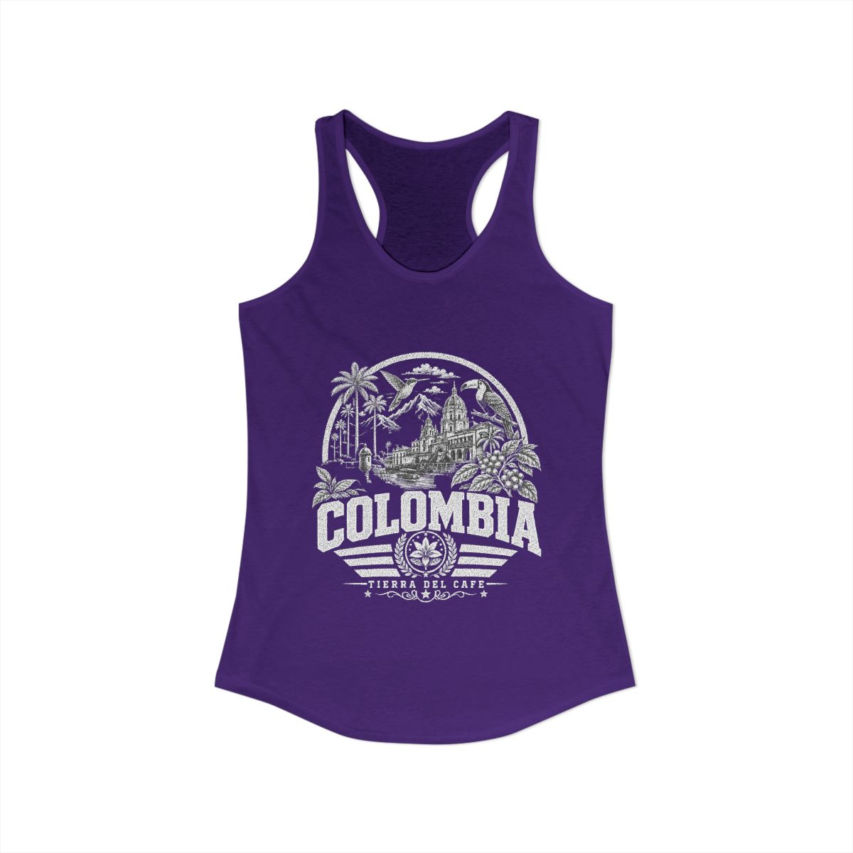 Colombia Women's Tank Top — Solid Purple Rush (front)