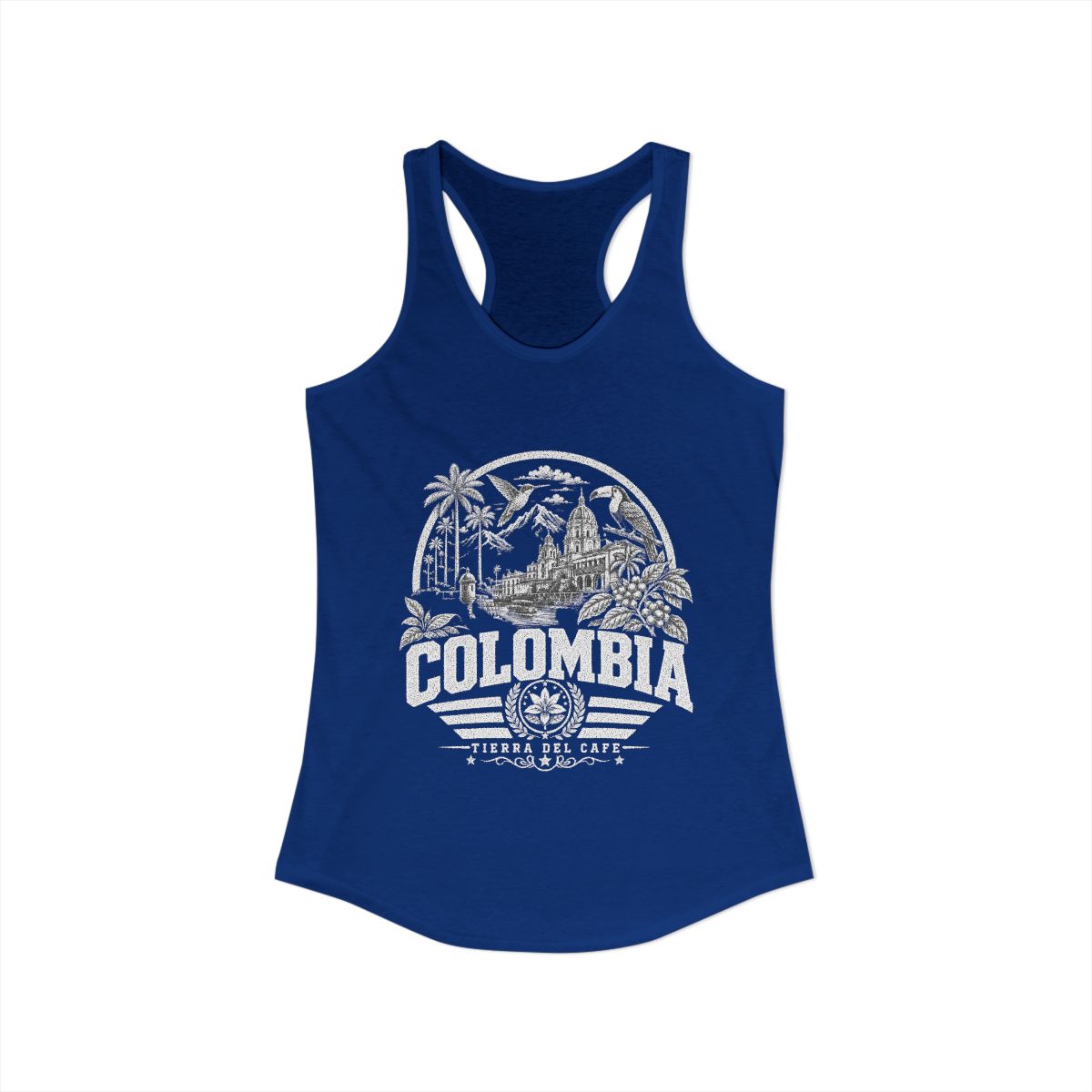 Colombia Women's Tank Top — Solid Royal (front)