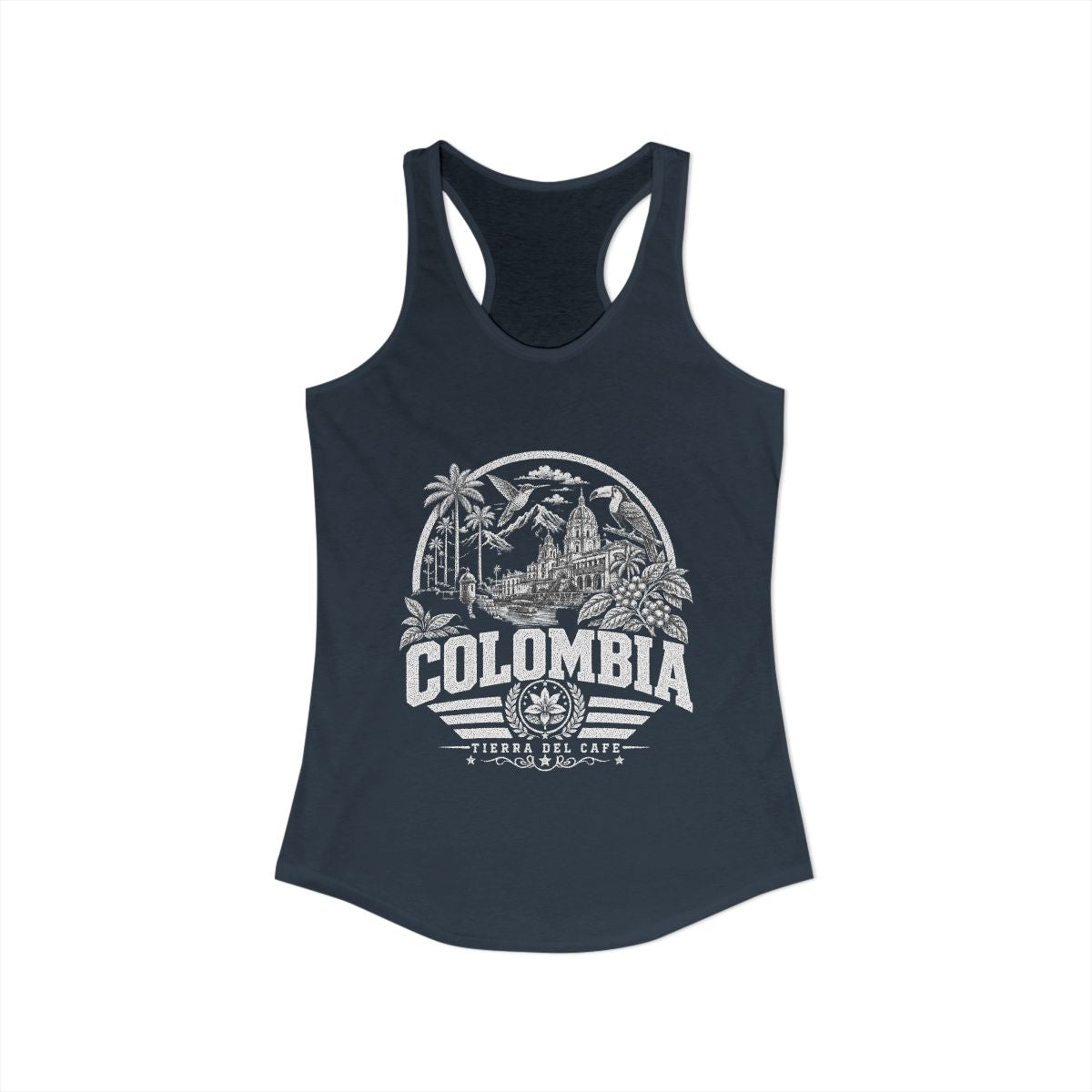 Colombia Women's Tank Top — Solid Indigo (front)