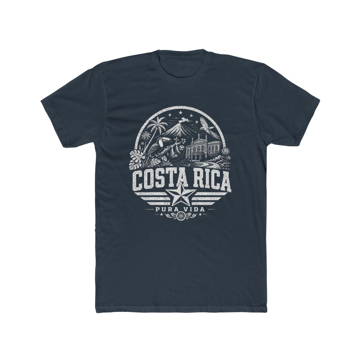 Costa Rica Pura Vida Men's Tee — Solid Indigo