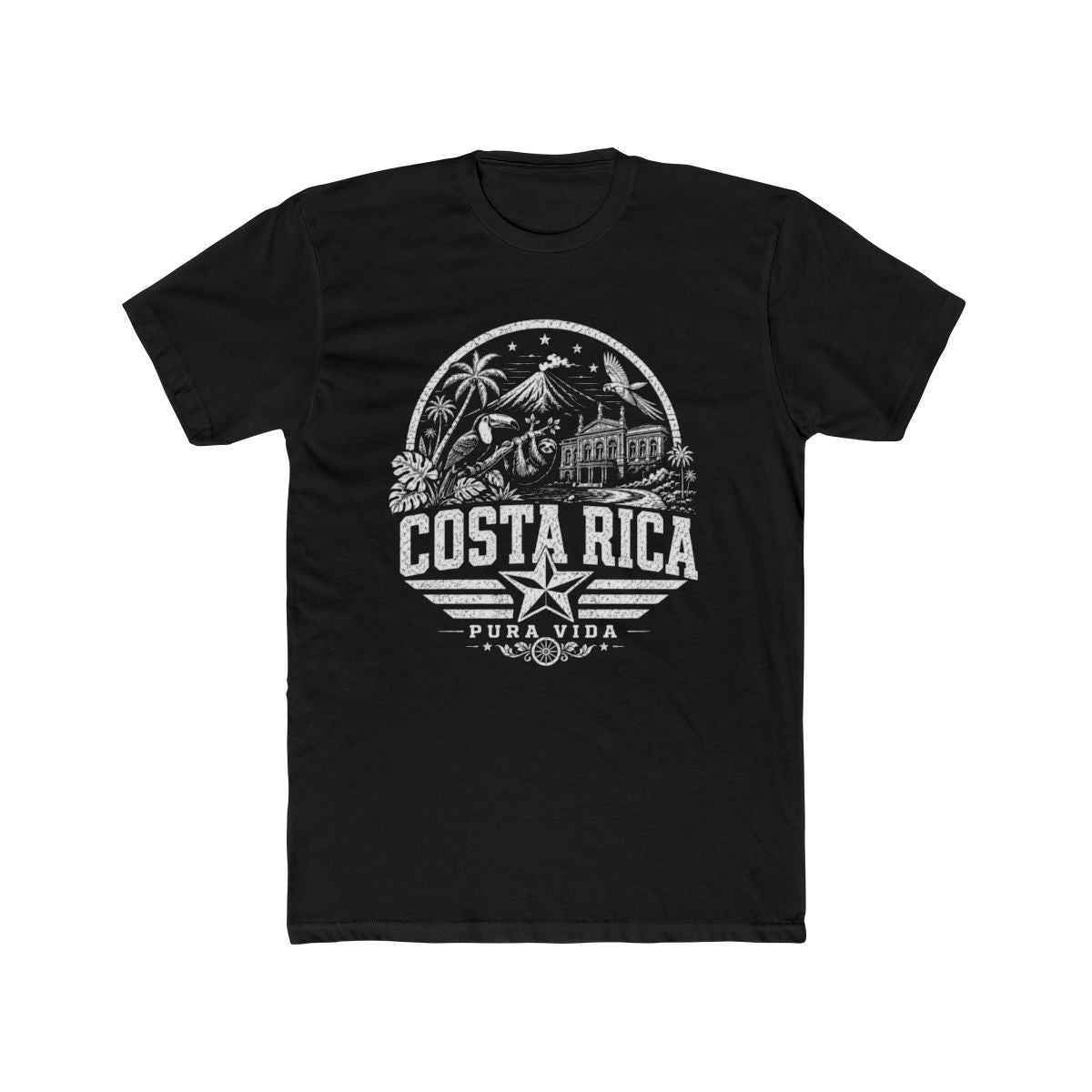 Costa Rica Pura Vida Men's Tee — Solid Black