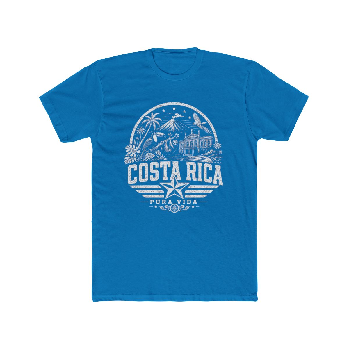 Costa Rica Pura Vida Men's Tee — Solid Turquoise