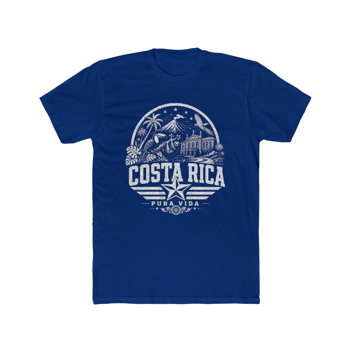 Costa Rica Pura Vida Men's Tee — Solid Royal