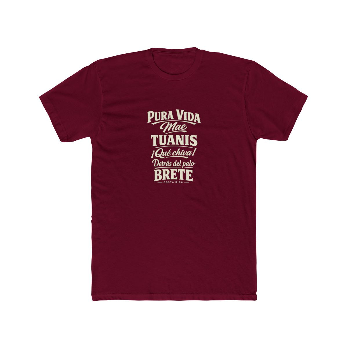 Costa Rica local slang men's tee — typographic sayings design | Nameshi Destinations (view 14)