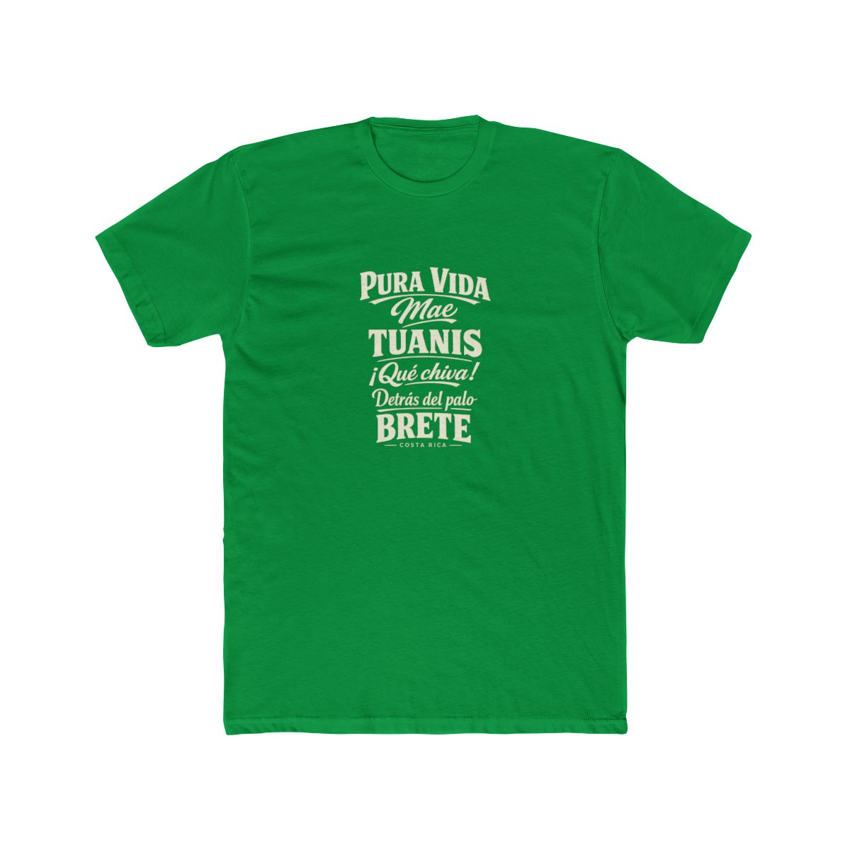 Costa Rica local slang men's tee — typographic sayings design | Nameshi Destinations (view 6)