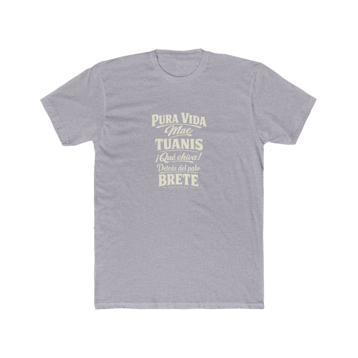 Costa Rica local slang men's tee — typographic sayings design | Nameshi Destinations (view 3)