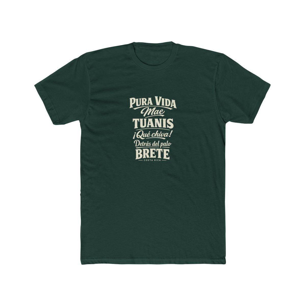 Costa Rica local slang men's tee — typographic sayings design | Nameshi Destinations (view 7)