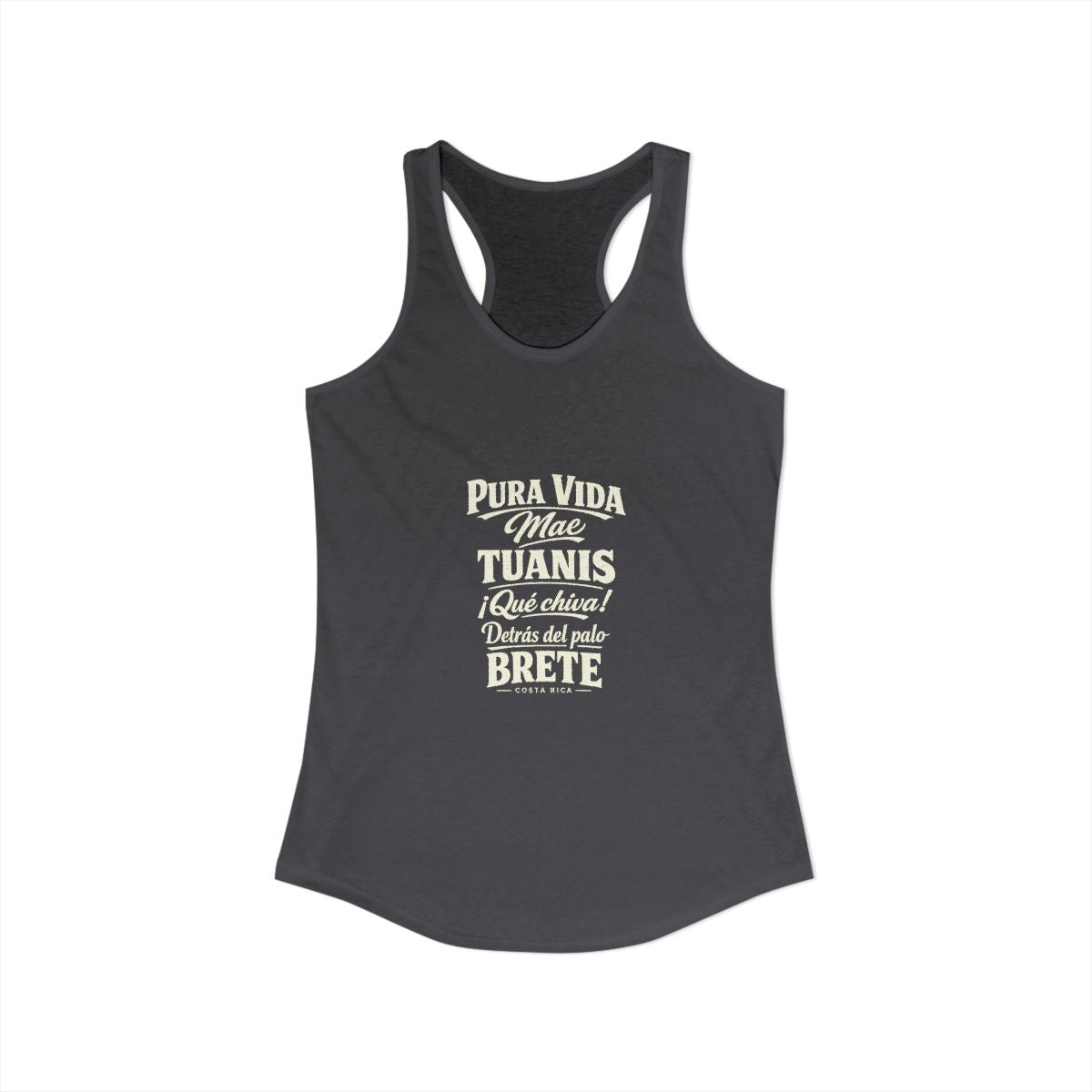 Costa Rica local slang women's tank top — typographic sayings design | Nameshi Destinations (view 29)