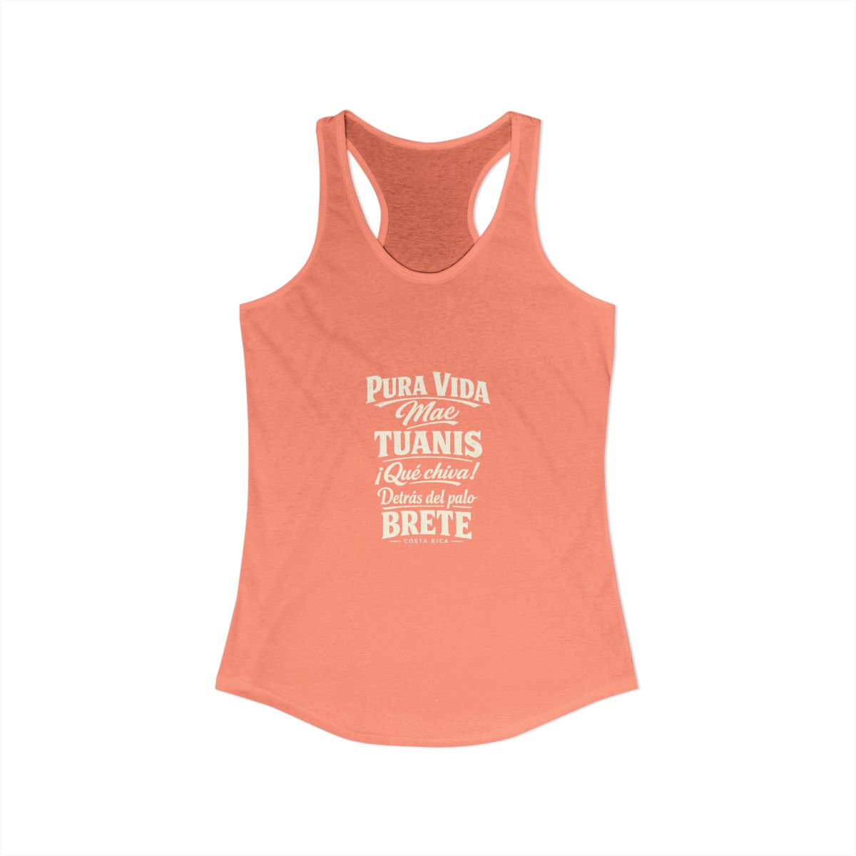 Costa Rica local slang women's tank top — typographic sayings design | Nameshi Destinations (view 31)
