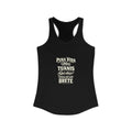 Costa Rica local slang women's tank top — typographic sayings design | Nameshi Destinations (view 1)