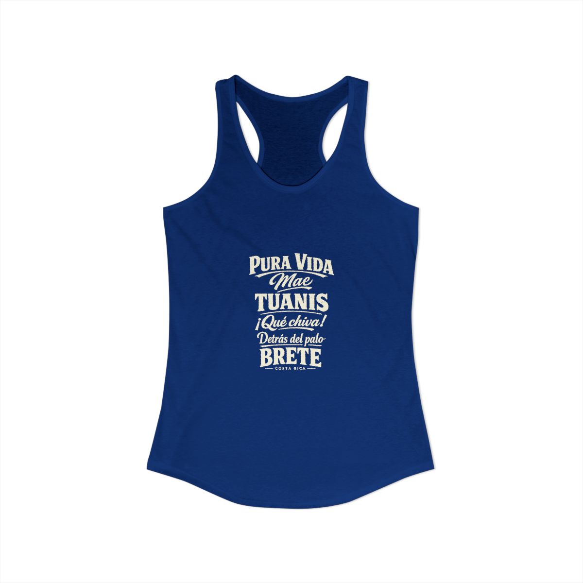 Costa Rica local slang women's tank top — typographic sayings design | Nameshi Destinations (view 19)