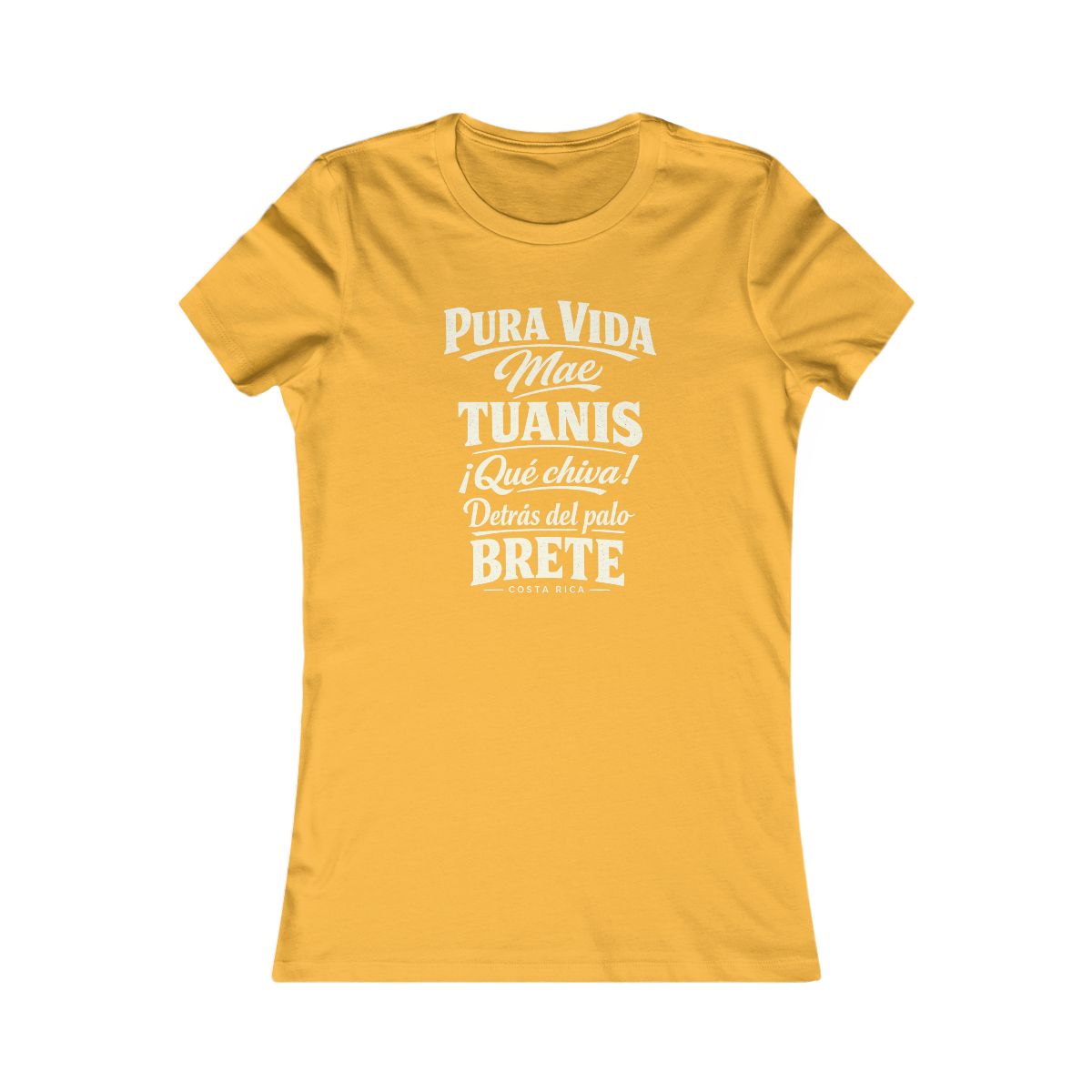 Costa Rica local slang women's tee — typographic sayings design | Nameshi Destinations (view 8)