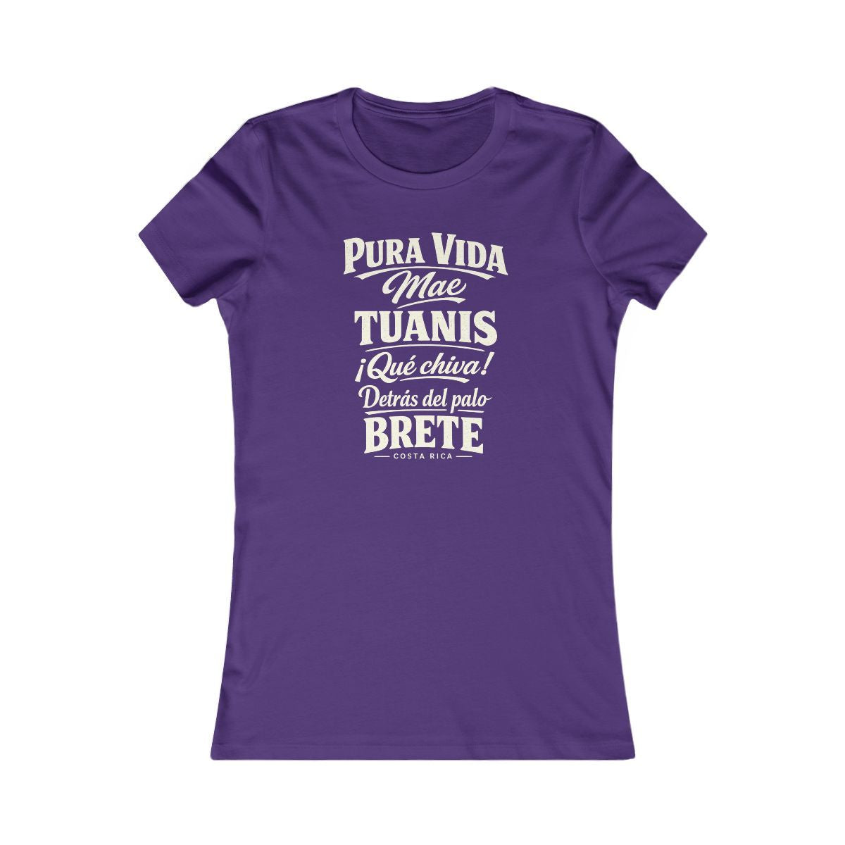 Costa Rica local slang women's tee — typographic sayings design | Nameshi Destinations (view 6)