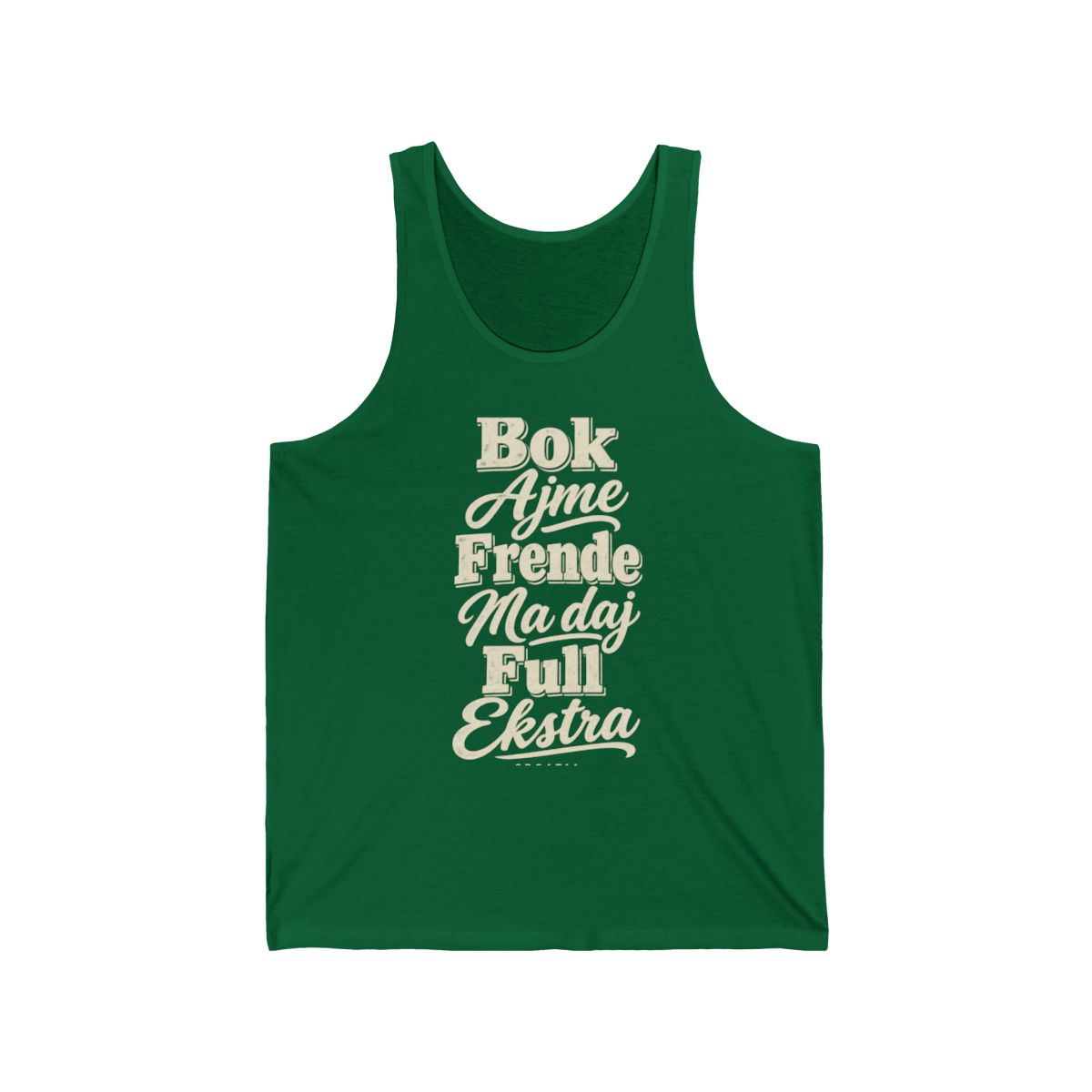 Croatia local slang men's tank top — typographic sayings design | Nameshi Destinations (view 7)