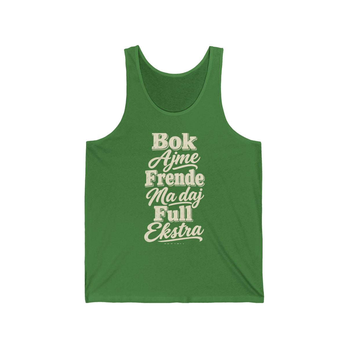 Croatia local slang men's tank top — typographic sayings design | Nameshi Destinations (view 9)