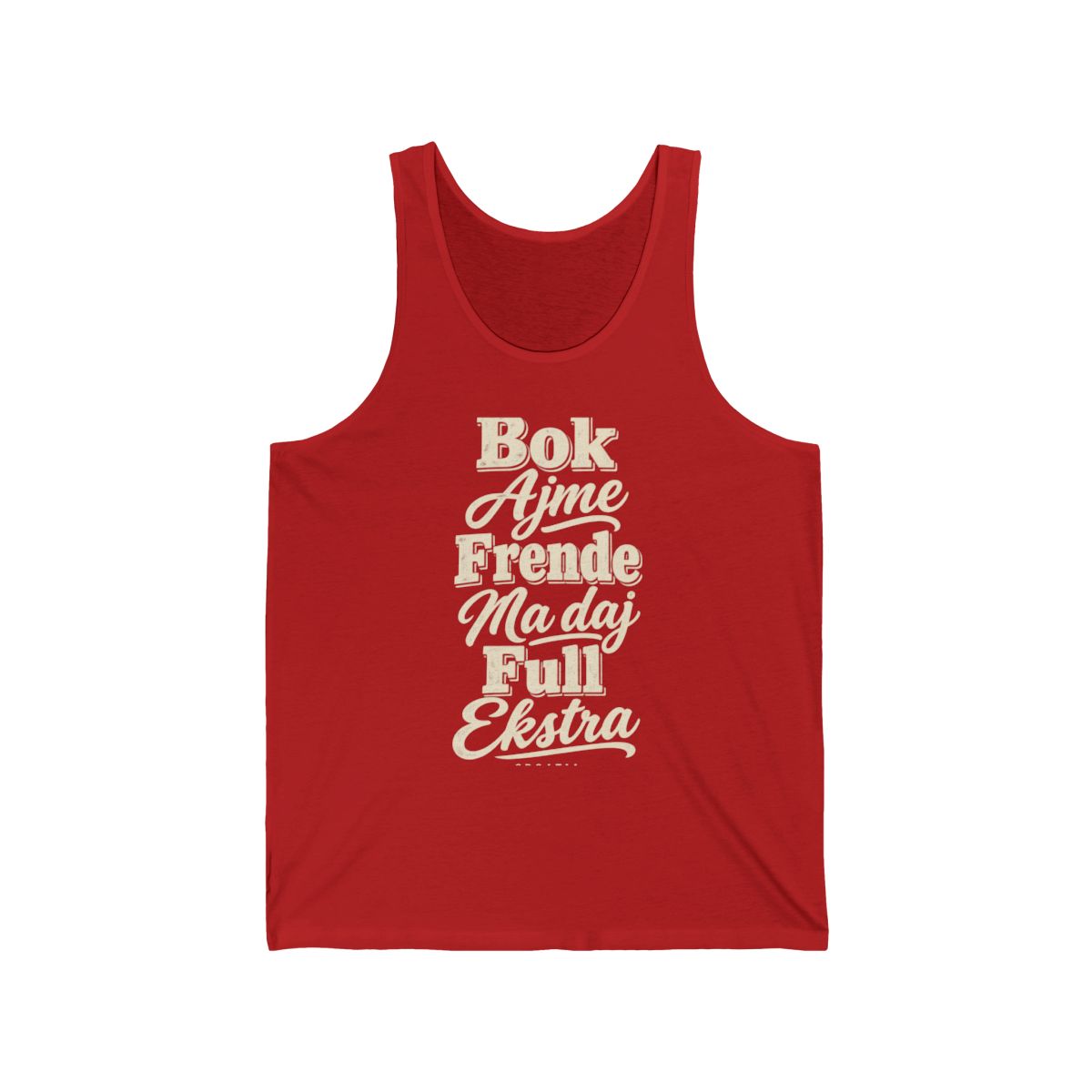 Croatia local slang men's tank top — typographic sayings design | Nameshi Destinations (view 11)