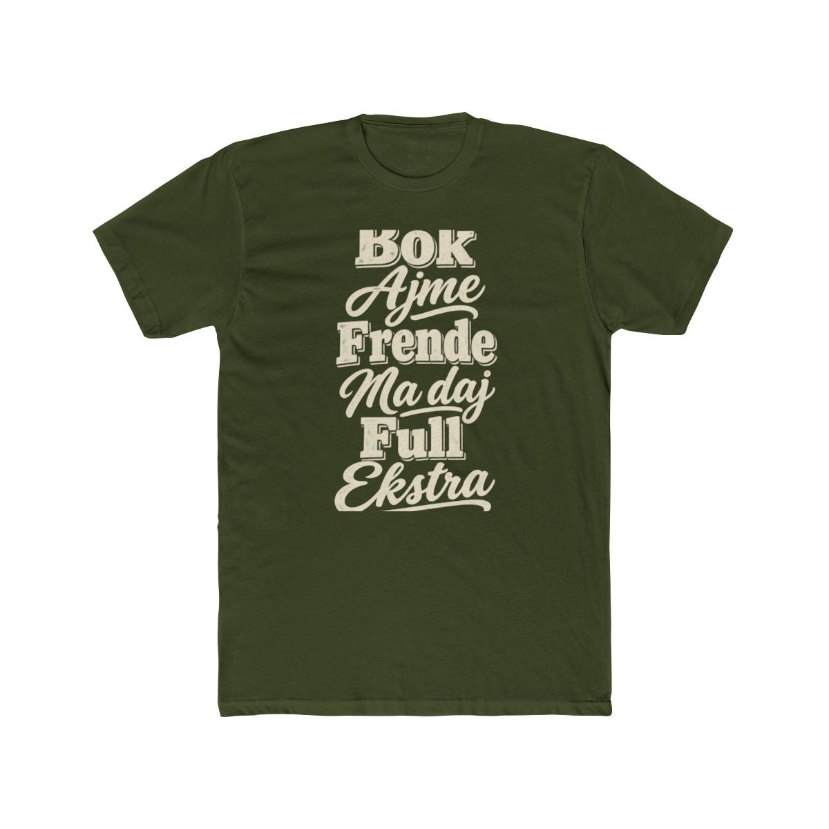 Croatia local slang men's tee — typographic sayings design | Nameshi Destinations (view 4)