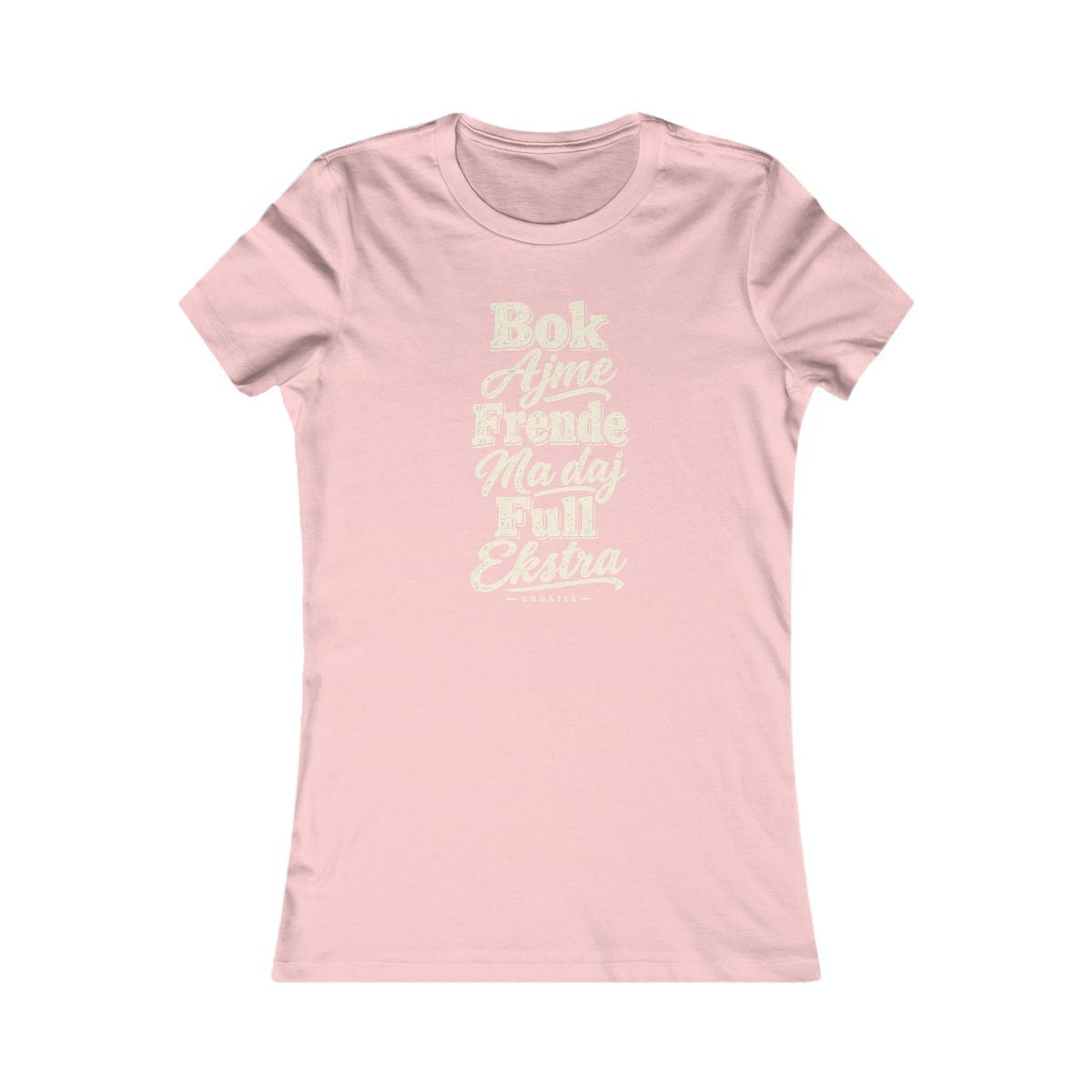 Croatia local slang women's tee — typographic sayings design | Nameshi Destinations (view 7)