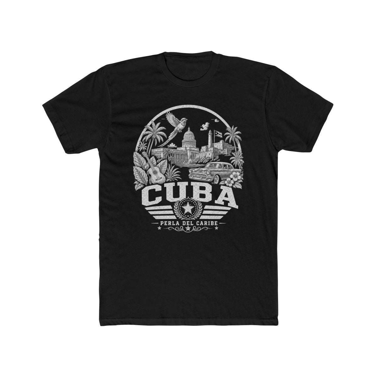Cuba Men's Tee — Solid Black