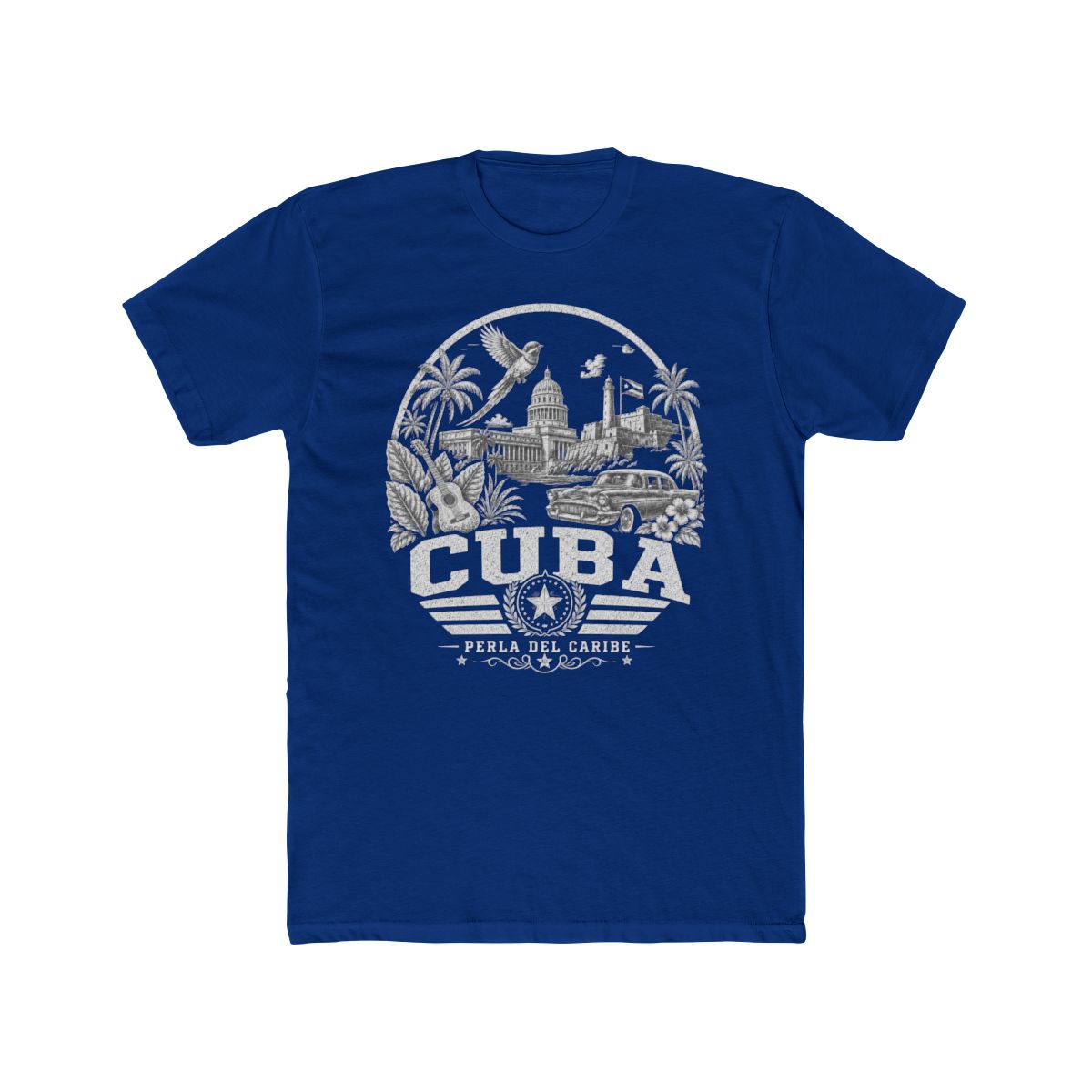 Cuba Men's Tee — Solid Royal