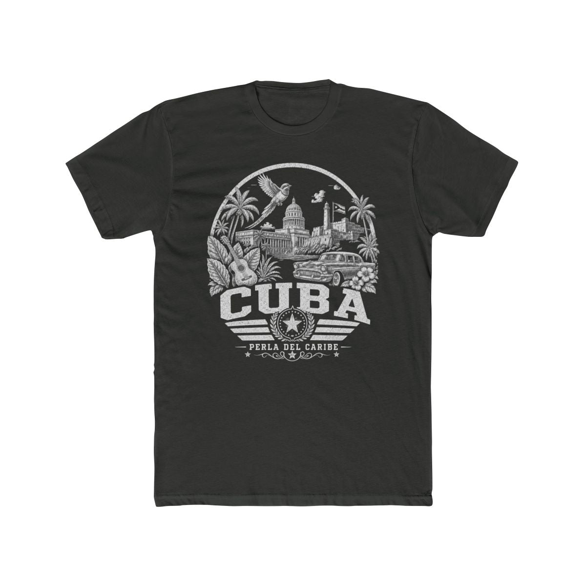 Cuba Men's Tee — Solid Heavy Metal