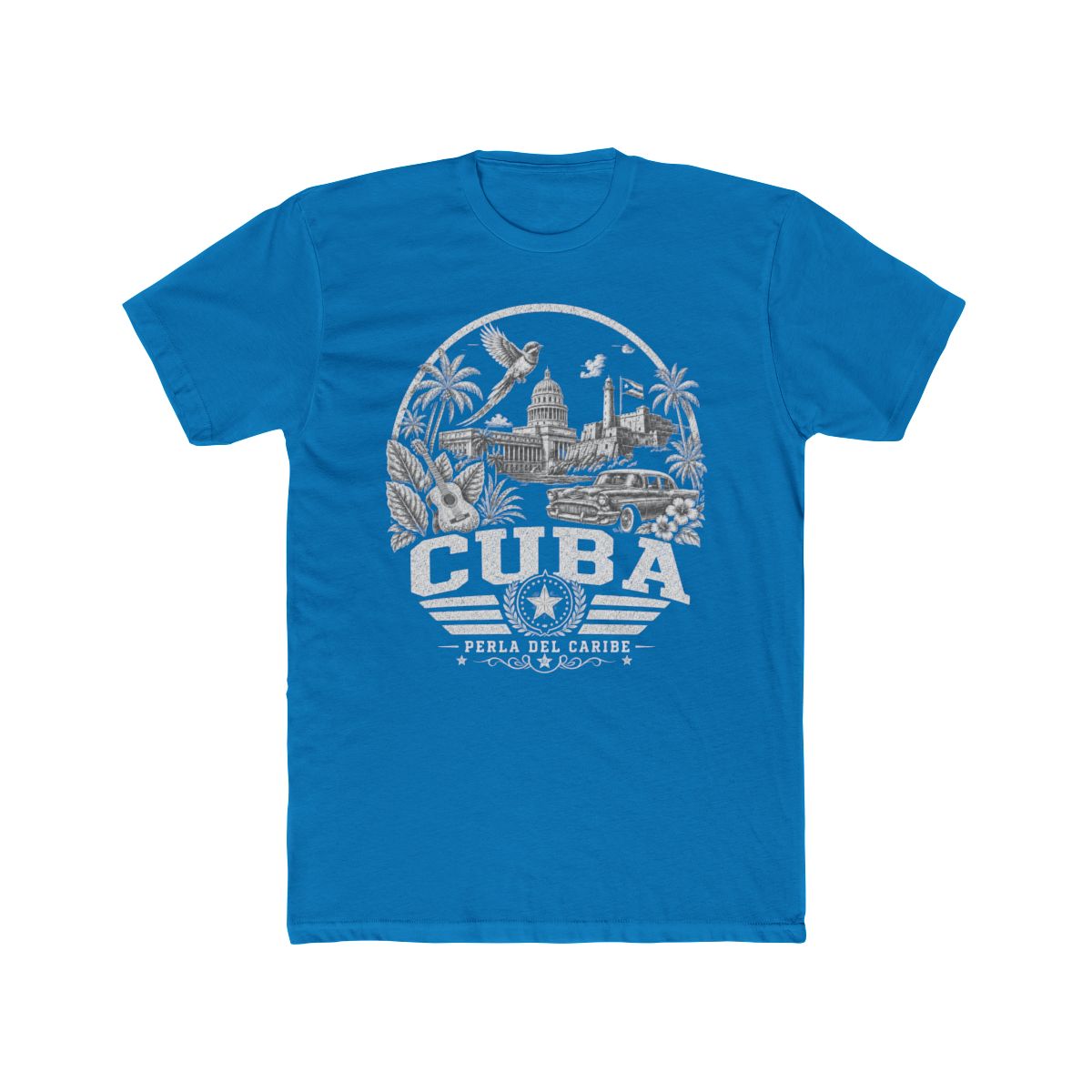Cuba Men's Tee — Solid Turquoise