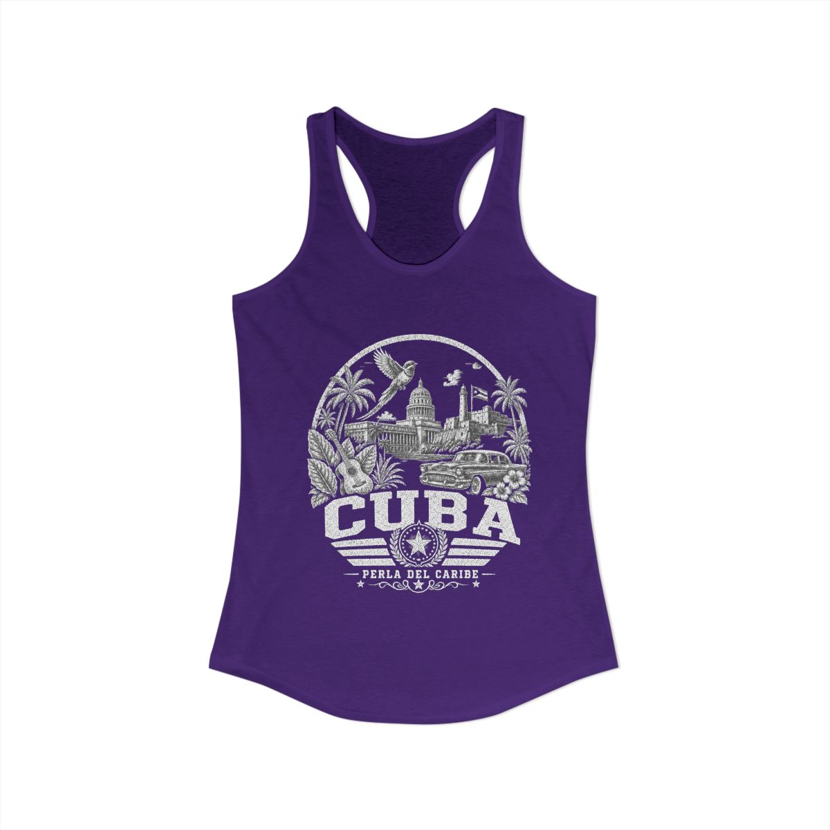 Cuba Women's Tank Top — Solid Purple Rush (front)