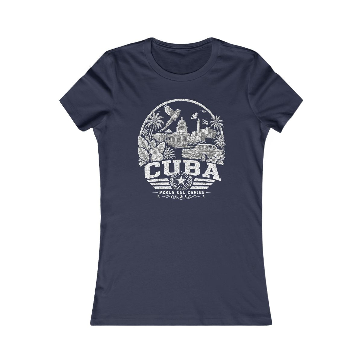 Cuba Women's Tee — Navy