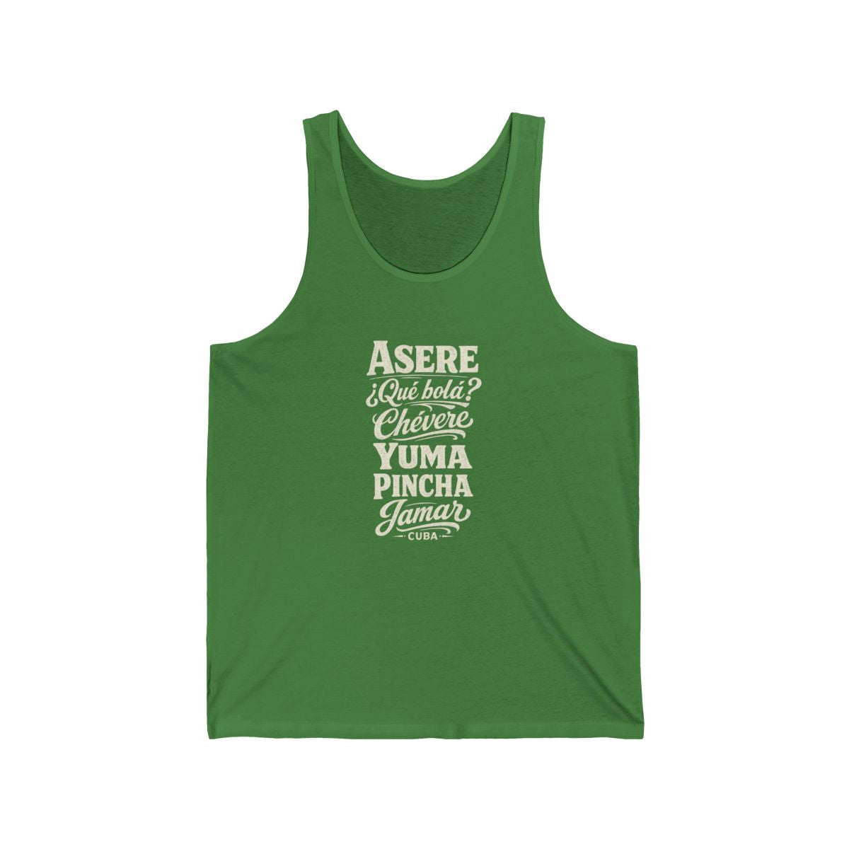 Cuba local slang men's tank top — typographic sayings design | Nameshi Destinations (view 9)