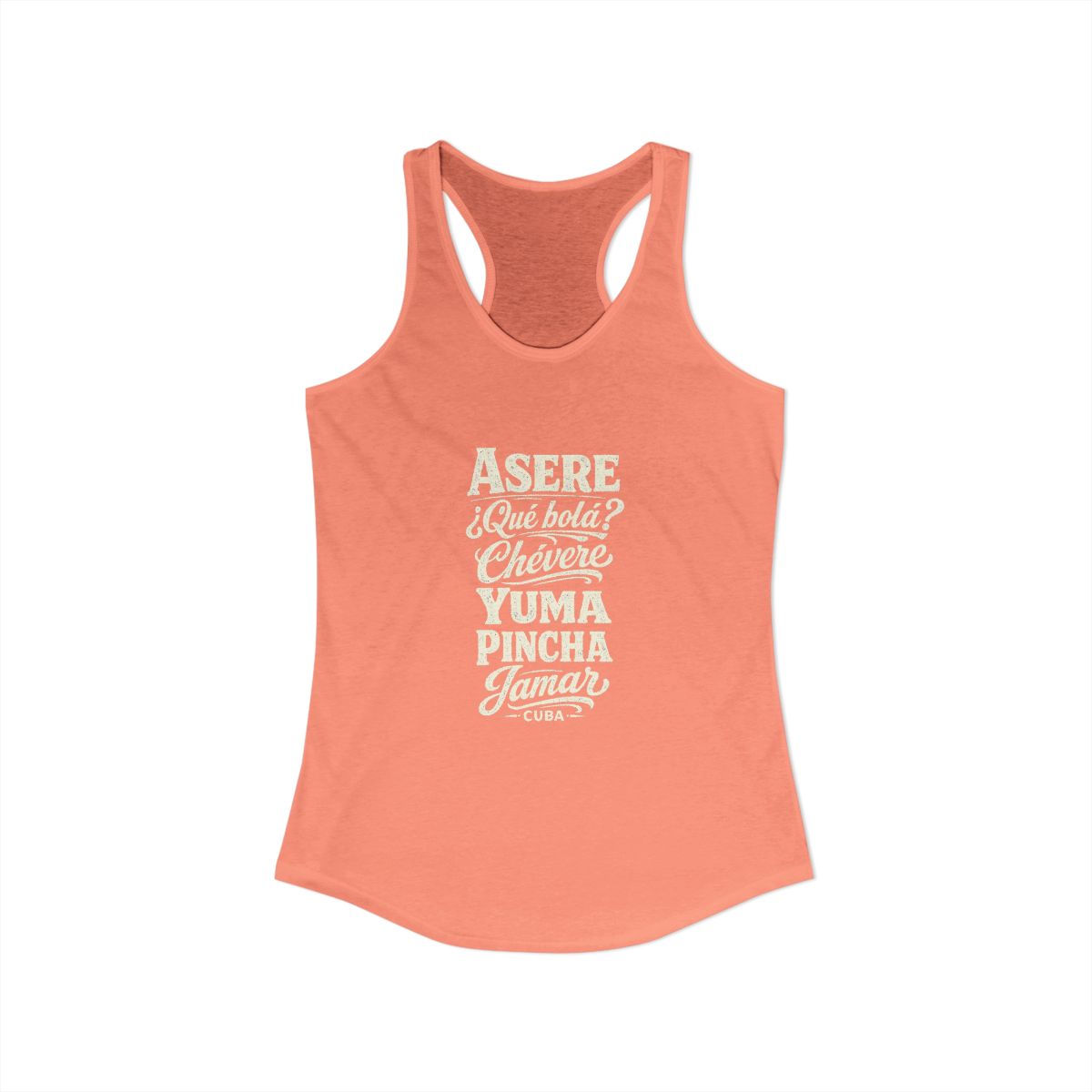 Cuba local slang women's tank top — typographic sayings design | Nameshi Destinations (view 31)