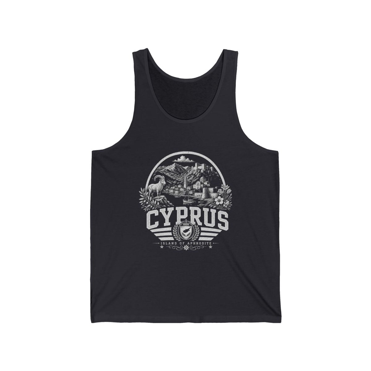 Cyprus Men's Tank Top — Dark Grey (front)