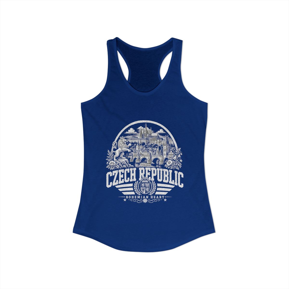Czech Republic Women's Tank Top — Solid Royal (front)