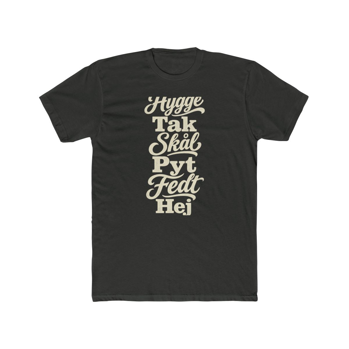 Denmark local slang men's tee — typographic sayings design | Nameshi Destinations (view 5)