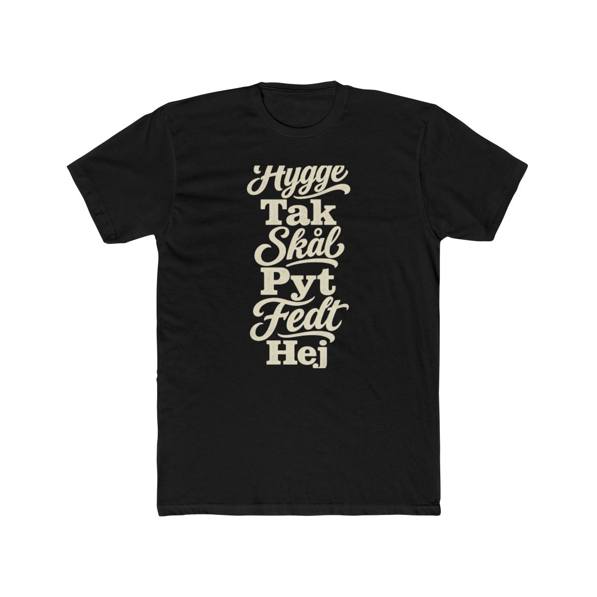 Denmark local slang men's tee — typographic sayings design | Nameshi Destinations (view 2)