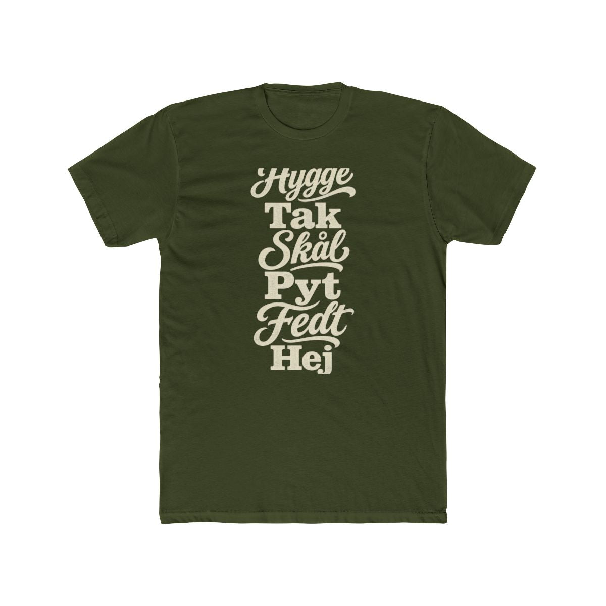 Denmark local slang men's tee — typographic sayings design | Nameshi Destinations (view 4)