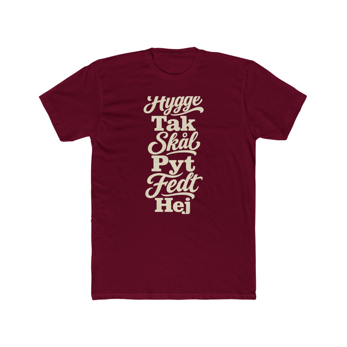 Denmark local slang men's tee — typographic sayings design | Nameshi Destinations (view 14)