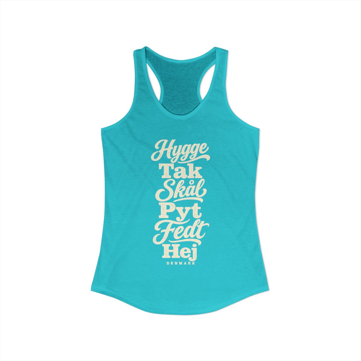 Denmark local slang women's tank top — typographic sayings design | Nameshi Destinations (view 21)