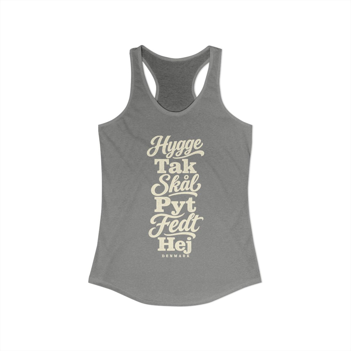 Denmark local slang women's tank top — typographic sayings design | Nameshi Destinations (view 25)