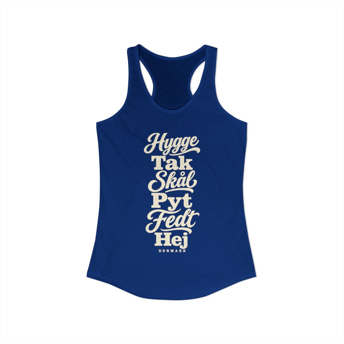 Denmark local slang women's tank top — typographic sayings design | Nameshi Destinations (view 19)